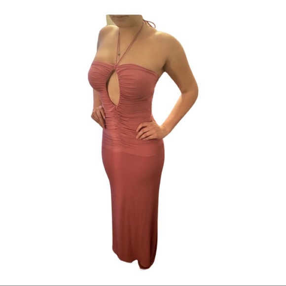 Jovani Halter Dress Pink - Picture 6 of 10